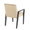 Carmen accent chairs & seating in Black Wood, Crushed Light Brown Velvet, back and side view
