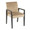 Carmen Contemporary Arm Chair in Black Wood and Crushed Light Brown Velvet- Set of 2 — product view