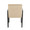 Carmen Contemporary Arm Chair in Black Wood and Crushed Light Brown Velvet- Set of 2 — back view