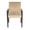 Carmen Contemporary Arm Chair in Black Wood and Crushed Light Brown Velvet- Set of 2 — front view