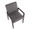 Carmen Contemporary Arm Chair in Black Wood and Grey Fabric- Set of 2 — lifestyle photo 1