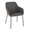 Daniella Contemporary Dining Chair in Black Metal and Charcoal Fabric- Set of 2 — product view