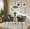 Daniella Contemporary Dining Chair in Black Metal and Charcoal Fabric- Set of 2 — lifestyle photo 2