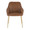 Daniella dining chair in Gold Steel, Camel PU, front view, featuring upholstered seat