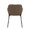 Daniella dining chair in Black Steel, Espresso PU, back view, featuring upholstered seat