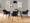 Daniella dining chair in Black Steel, Black Velvet, featuring upholstered seat