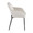Daniella dining chair in Black Steel, Cream Velvet, side view, featuring upholstered seat