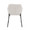 Daniella dining chair in Black Steel, Cream Velvet, back view, featuring upholstered seat