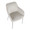 Daniella dining chair in Chrome Steel, Cream Velvet, top view, featuring upholstered seat