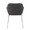 Daniella dining chair in Chrome Metal, Charcoal Fabric, back view, featuring upholstered seat