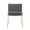 Dutchess Contemporary Dining Chair in Gold Steel and Grey Faux Leather- Set of 2 — back view