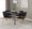 Dutchess dining chair in Gold Steel, Black Velvet, featuring upholstered seat