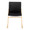 Dutchess dining chair in Gold Steel, Black Velvet, front view, featuring upholstered seat
