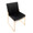Dutchess dining chair in Gold Steel, Black Velvet, top view, featuring upholstered seat