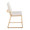 Dutchess Contemporary Dining Chair in Gold Steel and Cream Velvet- Set of 2 — side view