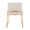 Dutchess Contemporary Dining Chair in Gold Steel and Cream Velvet- Set of 2 — back view