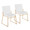 Dutchess Contemporary Dining Chair in Gold Steel and White Faux Leather- Set of 2 — pair view