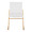 Dutchess Contemporary Dining Chair in Gold Steel and White Faux Leather- Set of 2 — front view