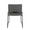 Dutchess Contemporary Dining Chair in Black Metal and Grey Faux Leather- Set of 2 — back view