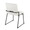 Dutchess dining chair in Black Metal, White PU, back and side view, featuring faux leather design and leather design