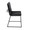 Dutchess Contemporary Dining Chair in Black Metal and Black Velvet- Set of 2 — side view
