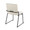 Dutchess Contemporary Dining Chair in Black Metal and Cream Velvet- Set of 2 — rear three-quarter view
