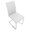 Foster dining chair in Stainless Steel, White PU, top view