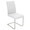Foster Contemporary Dining Chair in Stainless Steel and White Faux Leather- Set of 2 — product view
