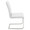 Foster Contemporary Dining Chair in Stainless Steel and White Faux Leather- Set of 2 — side view