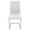 Foster Contemporary Dining Chair in Stainless Steel and White Faux Leather- Set of 2 — front view