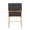 High Back Fuji Contemporary Dining Chair in Gold Steel and Charcoal Fabric- Set of 2 — back view (photo 4)
