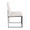 High Back Fuji Contemporary Dining Chair in Black Steel and Beige Fabric- Set of 2 — back view (photo 3)