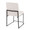 High Back Fuji Contemporary Dining Chair in Black Steel and Beige Fabric- Set of 2 — rear three-quarter view