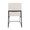 High Back Fuji Contemporary Dining Chair in Black Steel and Beige Fabric- Set of 2 — back view (photo 4)