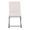 High Back Fuji Contemporary Dining Chair in Black Steel and Beige Fabric- Set of 2 — front view