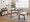High Back Fuji Contemporary Dining Chair in Black Steel and Beige Fabric- Set of 2 — lifestyle photo 3