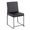 High Back Fuji Contemporary Dining Chair in Black Steel and Black Faux Leather- Set of 2 — back view (photo 2)