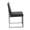 High Back Fuji Contemporary Dining Chair in Black Steel and Black Faux Leather- Set of 2 — back view (photo 3)
