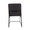 High Back Fuji Contemporary Dining Chair in Black Steel and Black Faux Leather- Set of 2 — back view (photo 4)