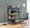 Fuji dining chair in Black Steel, Grey PU, featuring upholstered seat