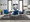 High Back Fuji Contemporary Dining Chair in Black Steel and Blue Velvet- Set of 2 — lifestyle photo 2