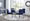High Back Fuji Contemporary Dining Chair in Black Steel and Blue Velvet- Set of 2 — lifestyle photo 3