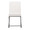 Fuji dining chair in Black Steel, White Velvet, back view, featuring upholstered seat