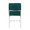 Fuji dining chair in Brushed Stainless Steel, Green Velvet, back view
