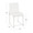Fuji dining chair in Brushed Stainless Steel, Green Velvet, back view