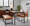 Fuji dining chair in Black Metal, Camel PU, featuring upholstered seat
