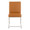 High Back Fuji Contemporary Dining Chair in Brushed Stainless Steel and Camel Faux Leather- Set of 2 — front view