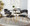 Jie Glam Dining Chair in Gold Metal and Black Faux Leather- Set of 2 — lifestyle photo 2