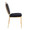 Keyhole dining chair in Gold Metal, Black Velvet, side view, featuring velvet design and metal design