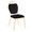 Keyhole dining chair in Gold Metal, Black Velvet, product view, featuring velvet design and metal design